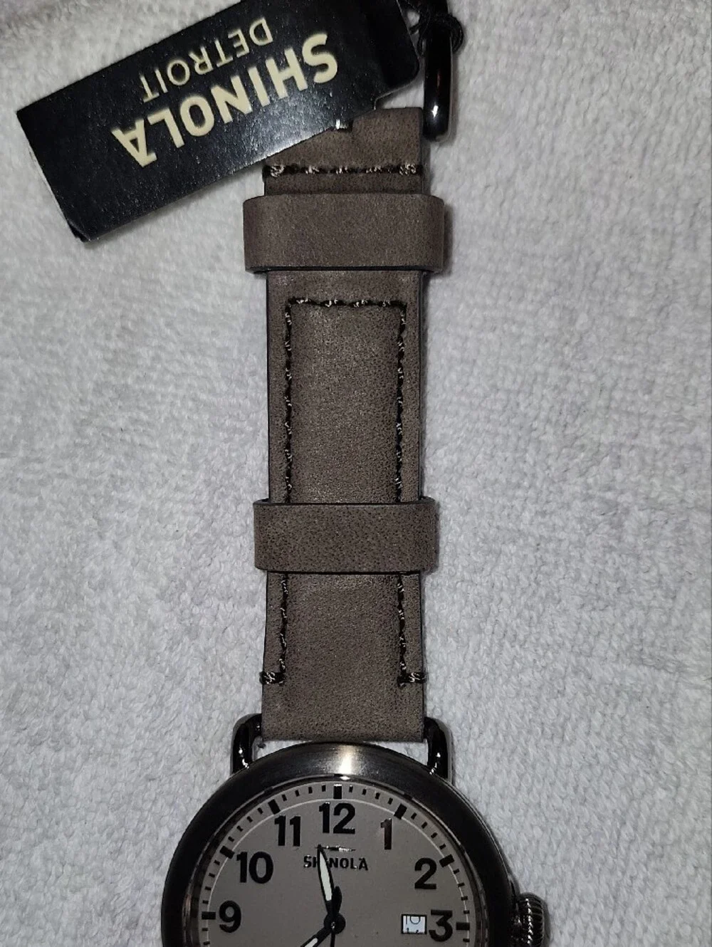 Shinola Argonite Taupe Face And Strap Leather Strap Watch Series S01